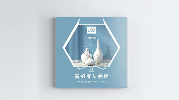 好看的藍色簡約家居畫冊設計欣賞?